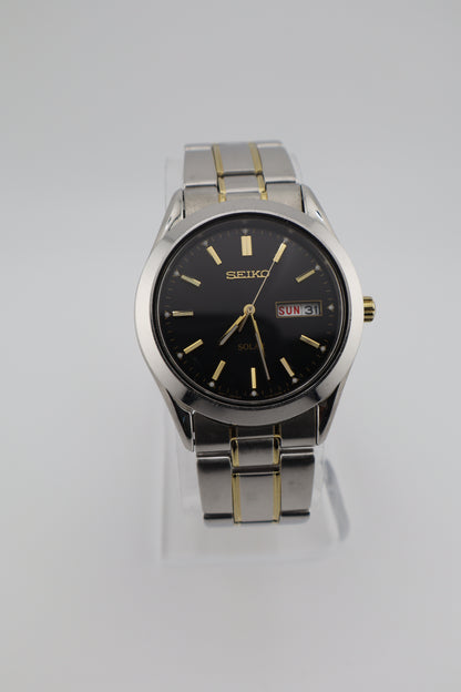 Seiko Solar 2017 SUR363 Two-Tone Men's Watch - Working Condition