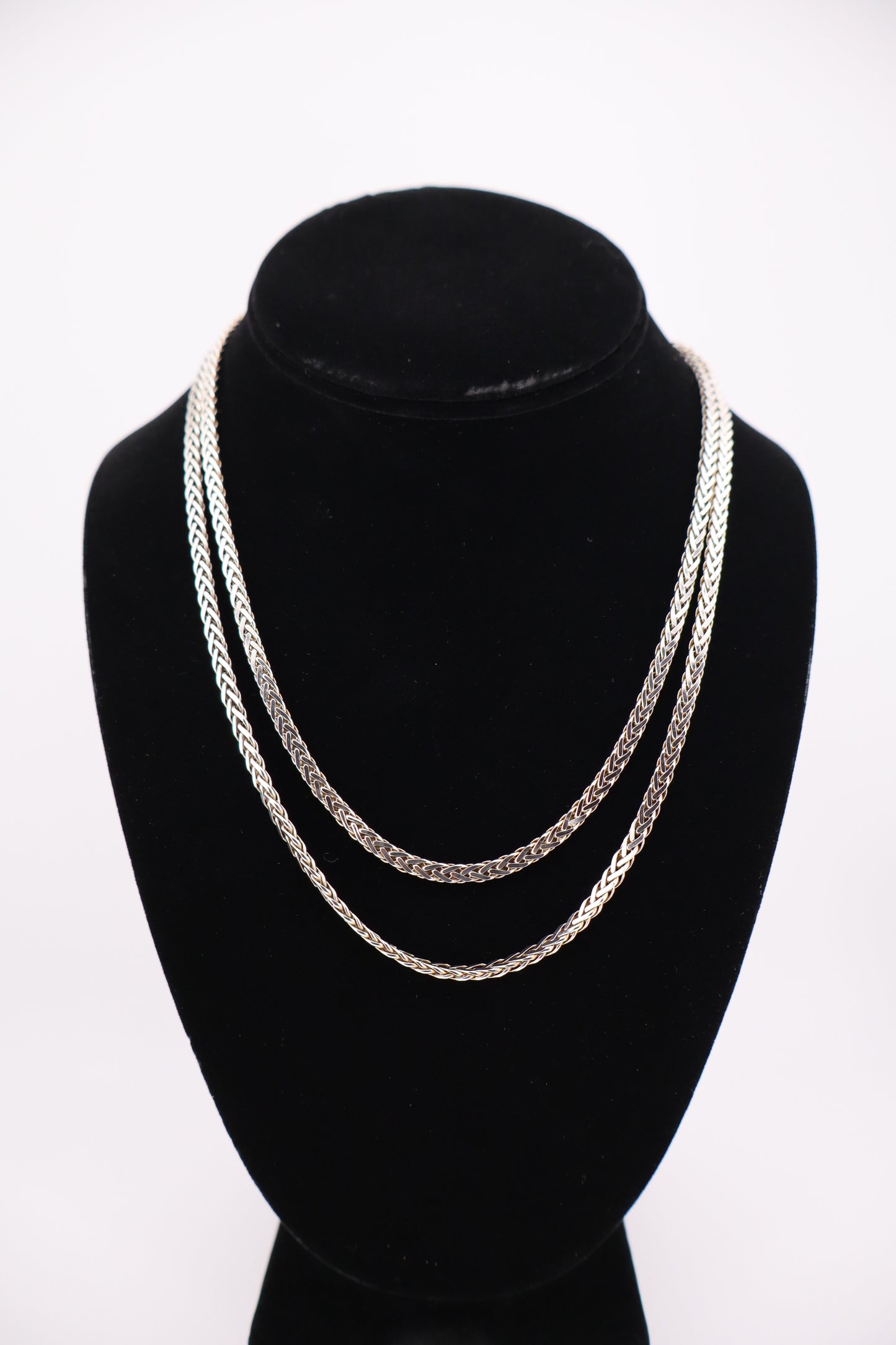 Sterling Silver Wheat Chain Necklace – 36” Extra Long (925, Lobster Clasp)