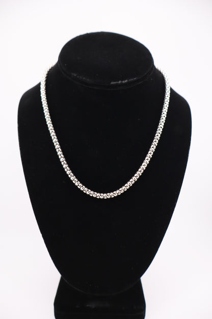 Sterling Silver Ball Chain Necklace – 17” (925, Lobster Clasp)