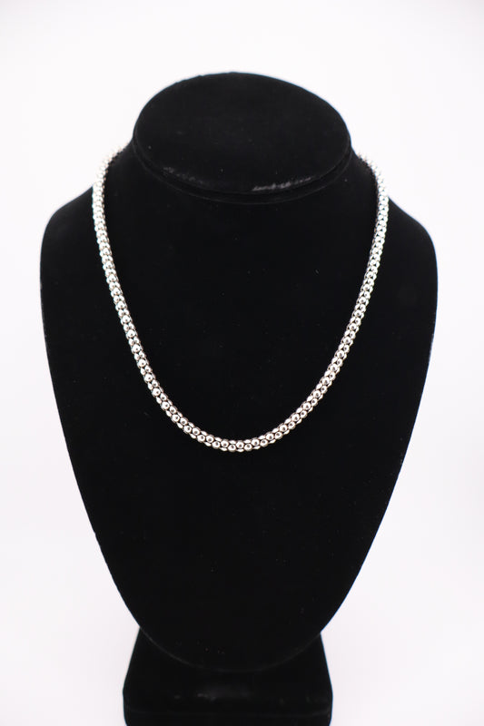Sterling Silver Ball Chain Necklace – 17” (925, Lobster Clasp)