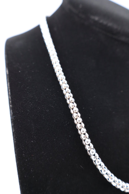 Sterling Silver Ball Chain Necklace – 17” (925, Lobster Clasp)