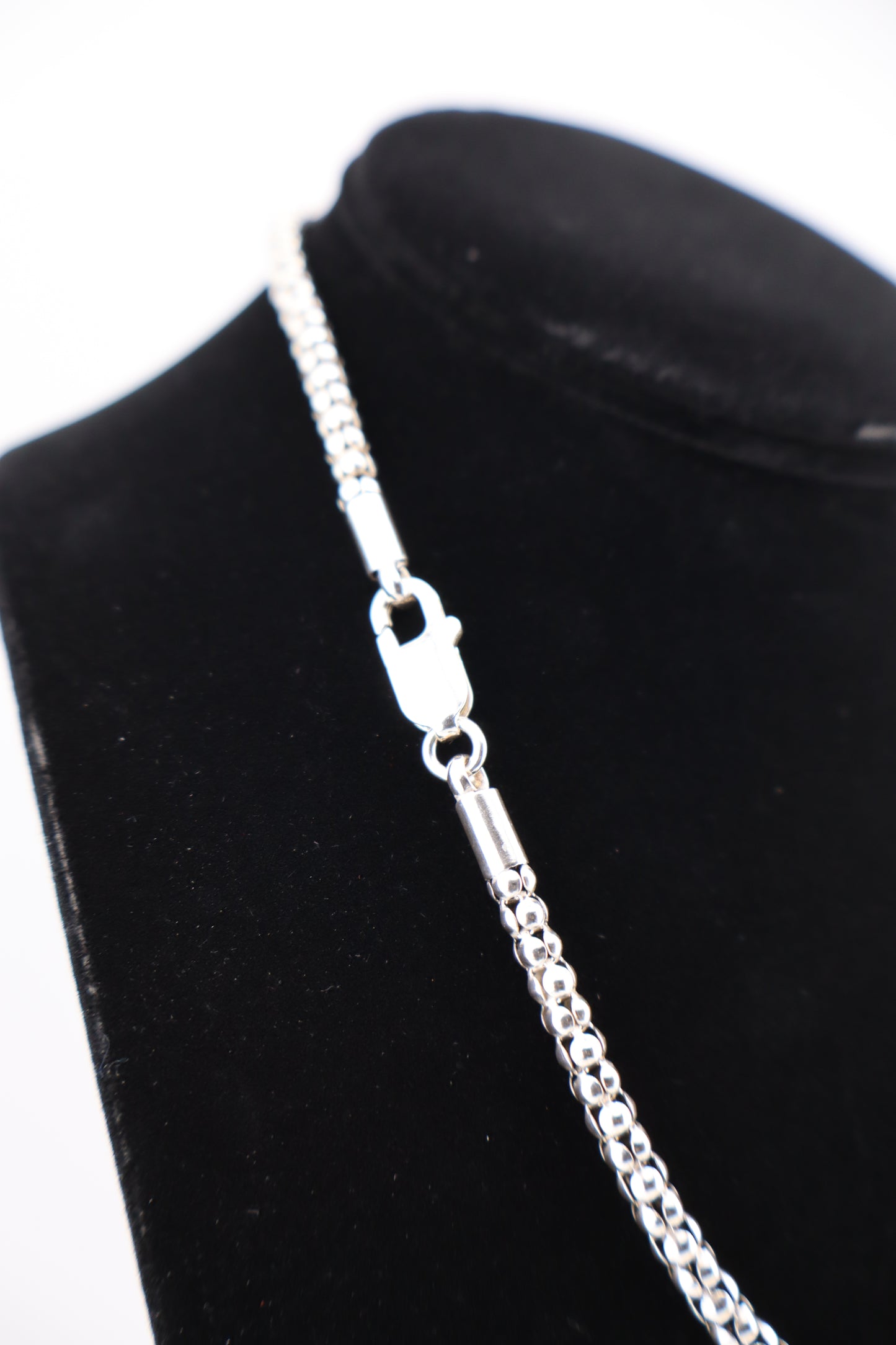 Sterling Silver Ball Chain Necklace – 17” (925, Lobster Clasp)