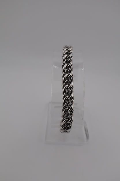 Sterling Silver Byzantine Chain Bracelet – 8.5” Heavyweight (925, Box Clasp, 39.8g)