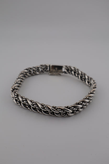 Sterling Silver Byzantine Chain Bracelet – 8.5” Heavyweight (925, Box Clasp, 39.8g)