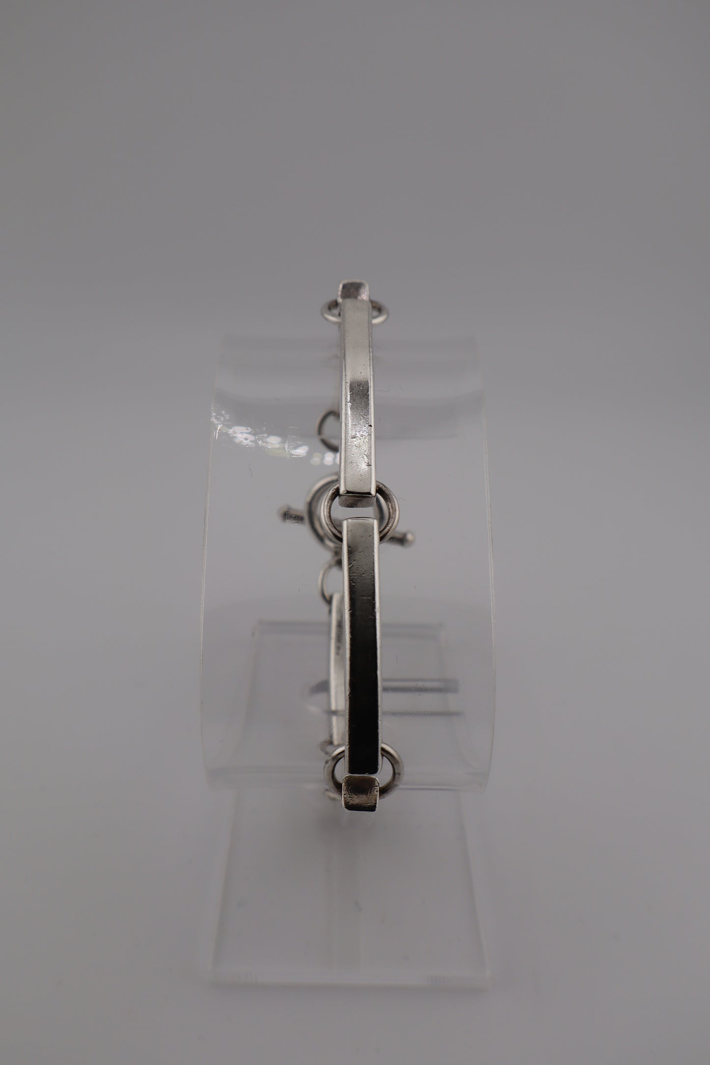 Sterling Silver Bar Link Bracelet – 7.5” (925, Toggle Clasp, 29g)