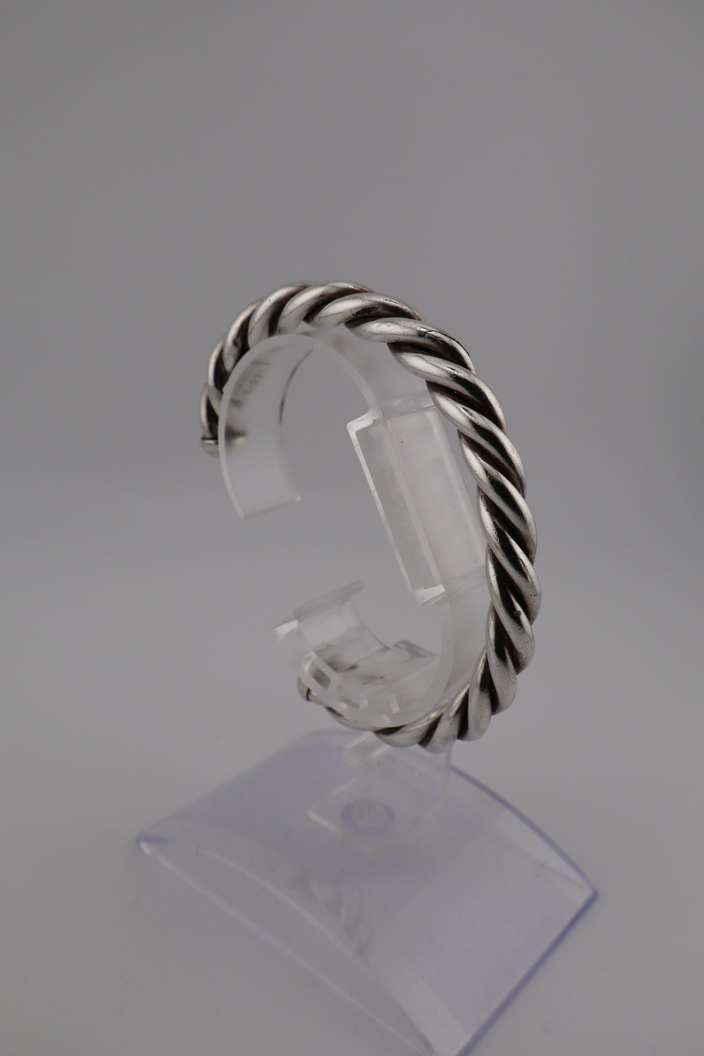 Sterling Silver 925 Men’s Cuff Woven Bracelet – ( 7”, 31g, 7mm)