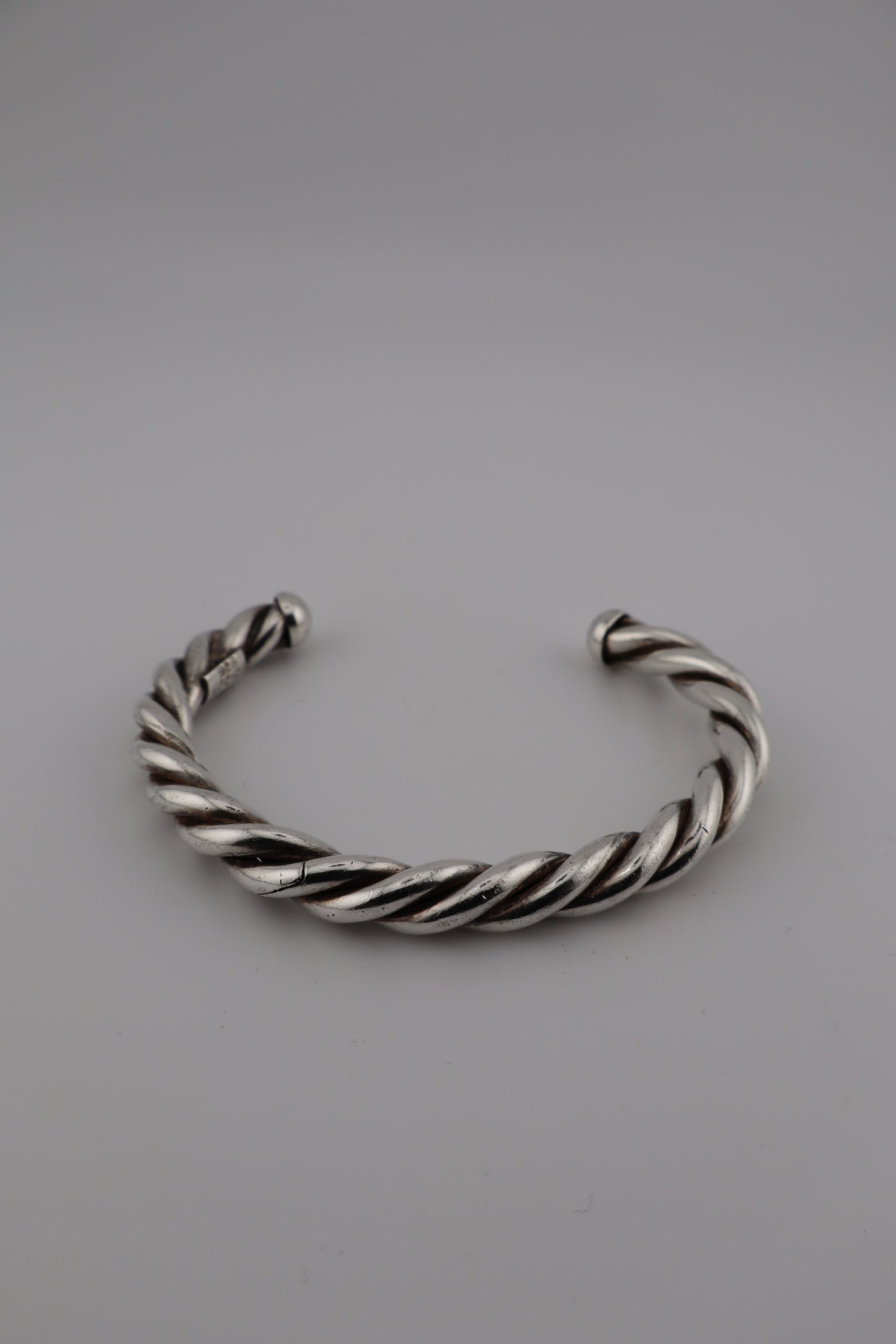 Sterling Silver 925 Men’s Cuff Woven Bracelet – ( 7”, 31g, 7mm)