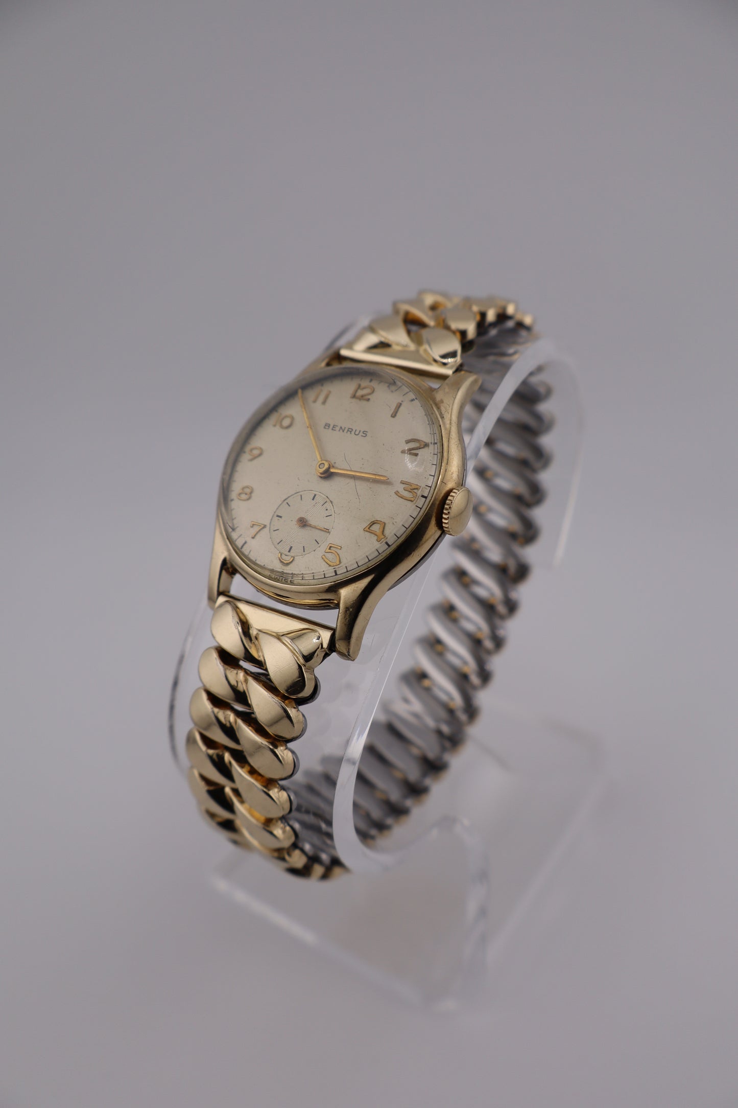 Vintage Benrus 1950s 10K RGP Maunal-Winding Men's Watch w/ Original Band