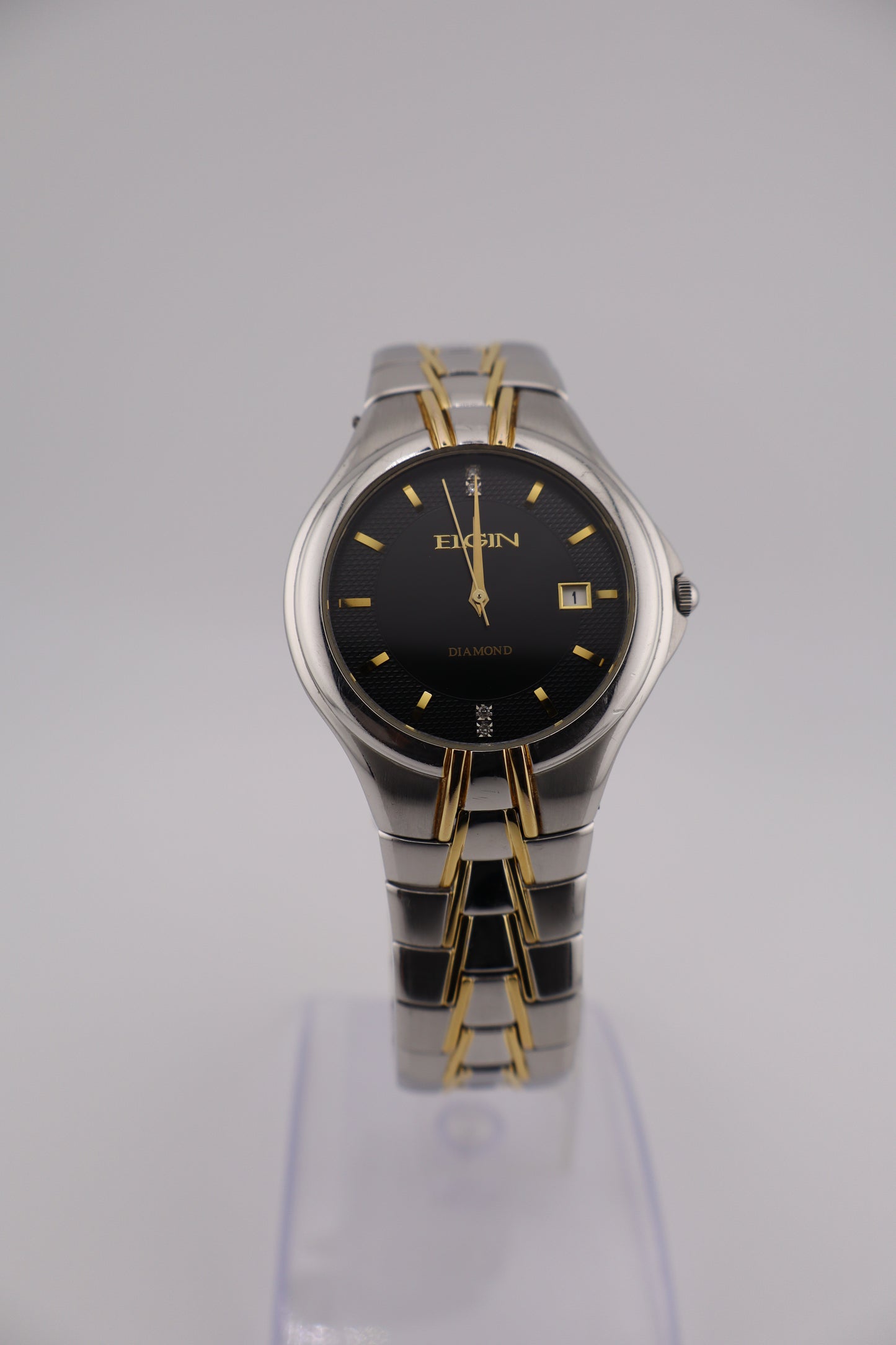 Vintage Elgin Diamond FG156 Quartz Two-Tone Men's Watch
