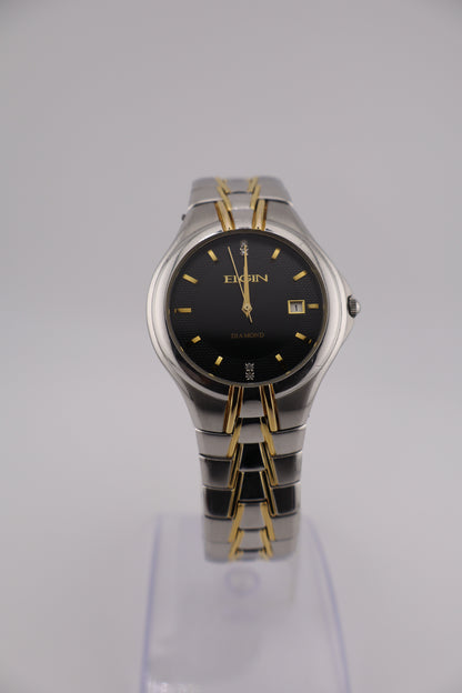 Vintage Elgin Diamond FG156 Quartz Two-Tone Men's Watch