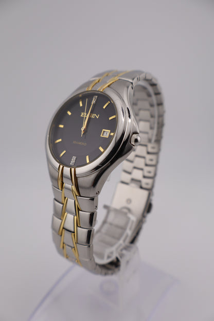 Vintage Elgin Diamond FG156 Quartz Two-Tone Men's Watch