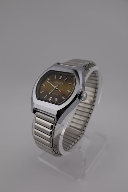 Vintage Kronotron 1970s Wind-up Brown Dial Men's Watch