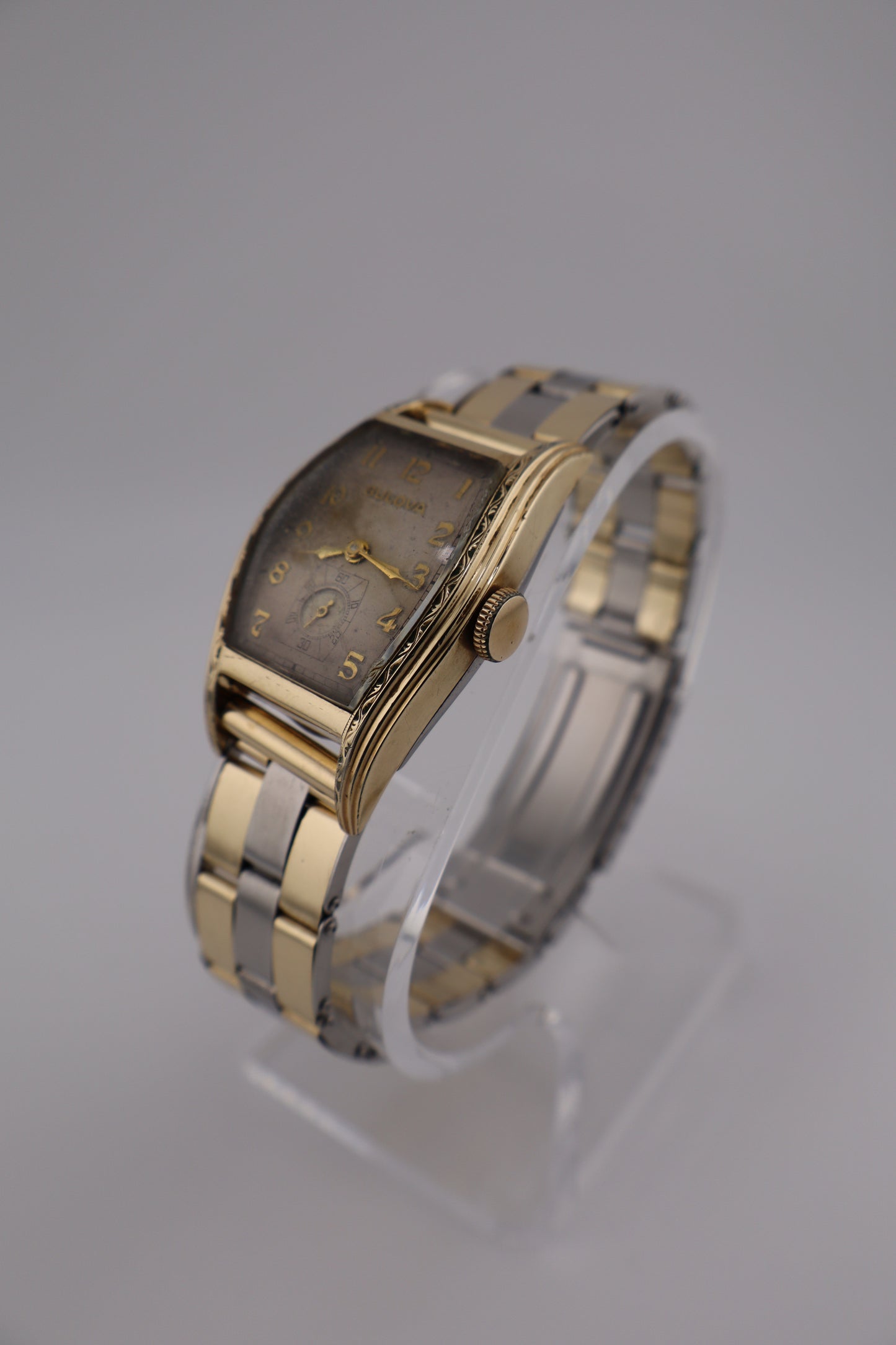 Vintage Bulova 1940s Tank Art-Deco 10K RGP Manual Winding Men's Watch