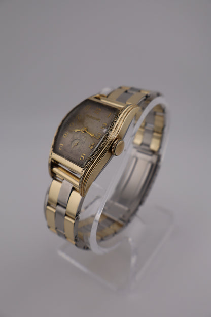 Vintage Bulova 1940s Tank Art-Deco 10K RGP Manual Winding Men's Watch