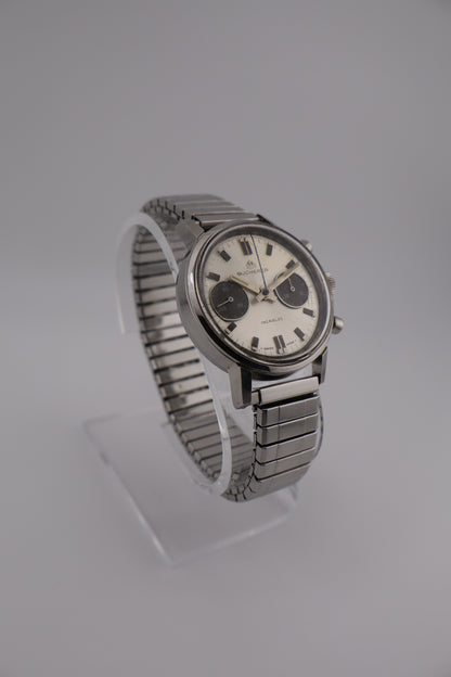 Vintage Bucherer Panda Chronograph Valjoux 7733 Manual Wind Swiss Men's Watch