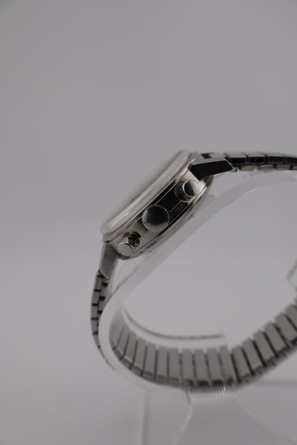 Vintage Bucherer Panda Chronograph Valjoux 7733 Manual Wind Swiss Men's Watch