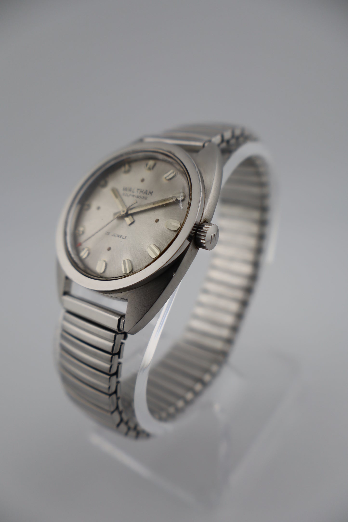 Vintage Waltham 1970s "Dexter Morgan Watch" 25 Jewel Self-Winding Steel Men's Watch