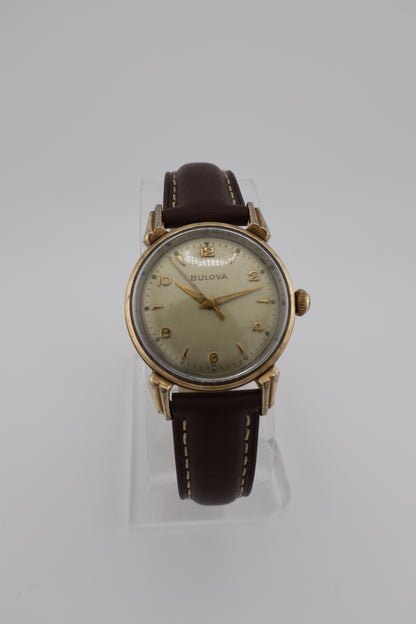 Vintage Bulova Commodore 1956 10K RGP Manual Wind Men's Watch - Great Condition