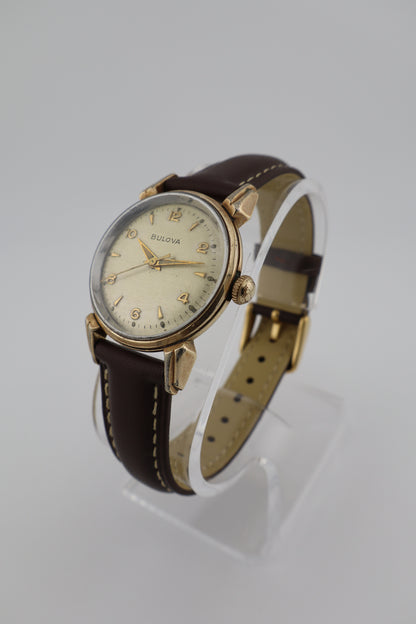 Vintage Bulova Commodore 1956 10K RGP Manual Wind Men's Watch - Great Condition