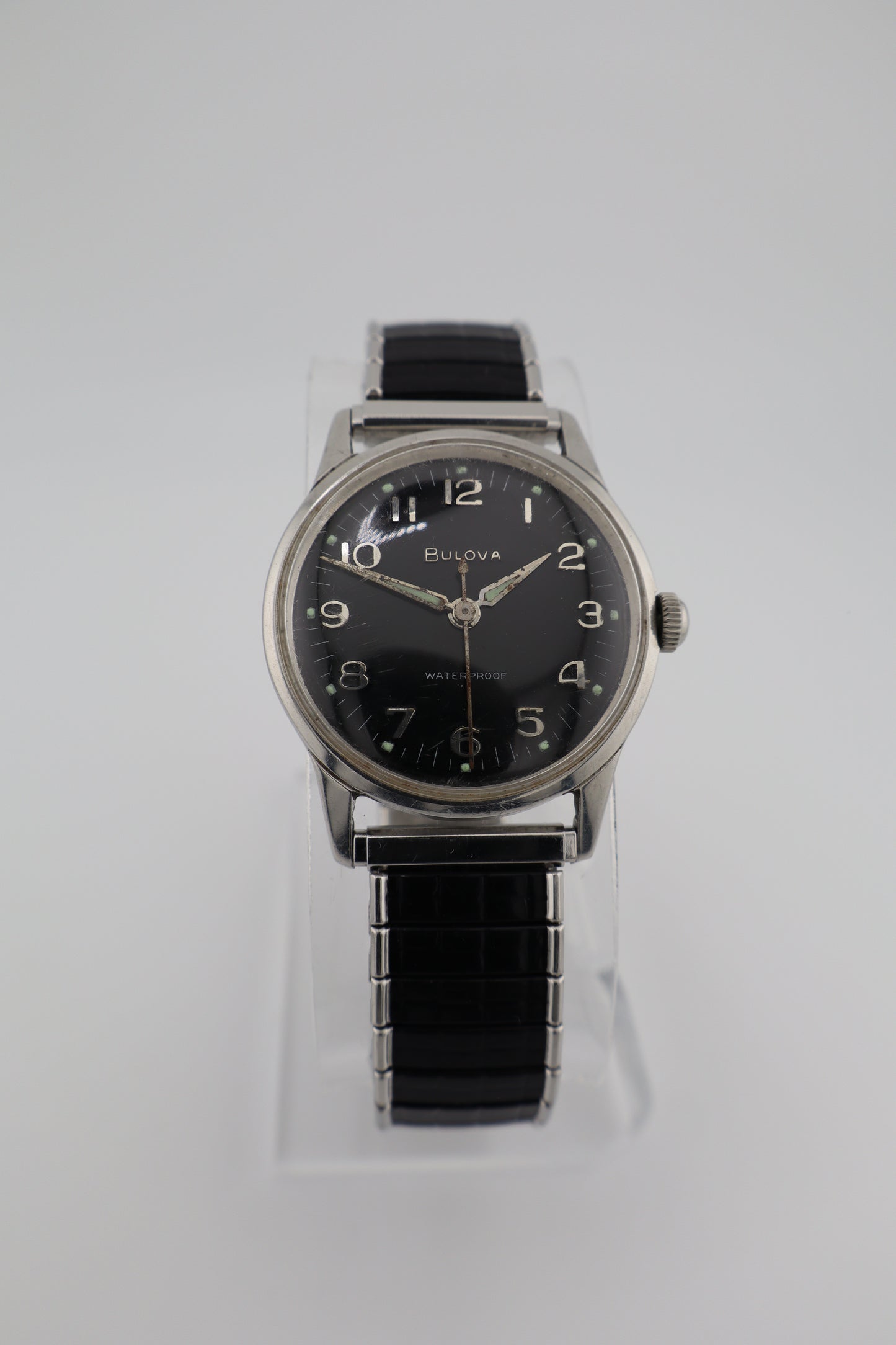 Vintage Bulova 1963 Jet Clipper 'M3' Black Dial 17J Manual-Wind Men's Watch