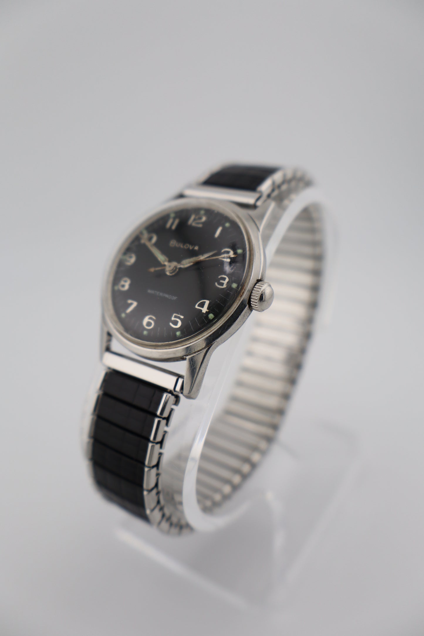 Vintage Bulova 1963 Jet Clipper 'M3' Black Dial 17J Manual-Wind Men's Watch