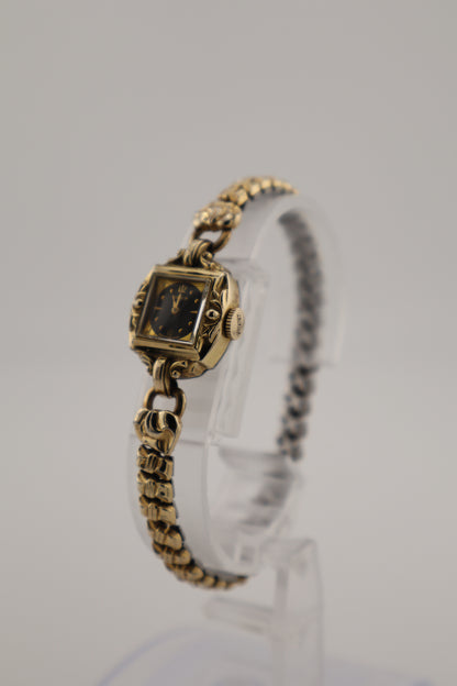 Vintage 1940-50s Gruen Curvex Deco Manual Wind 10K RGP Women's Watch