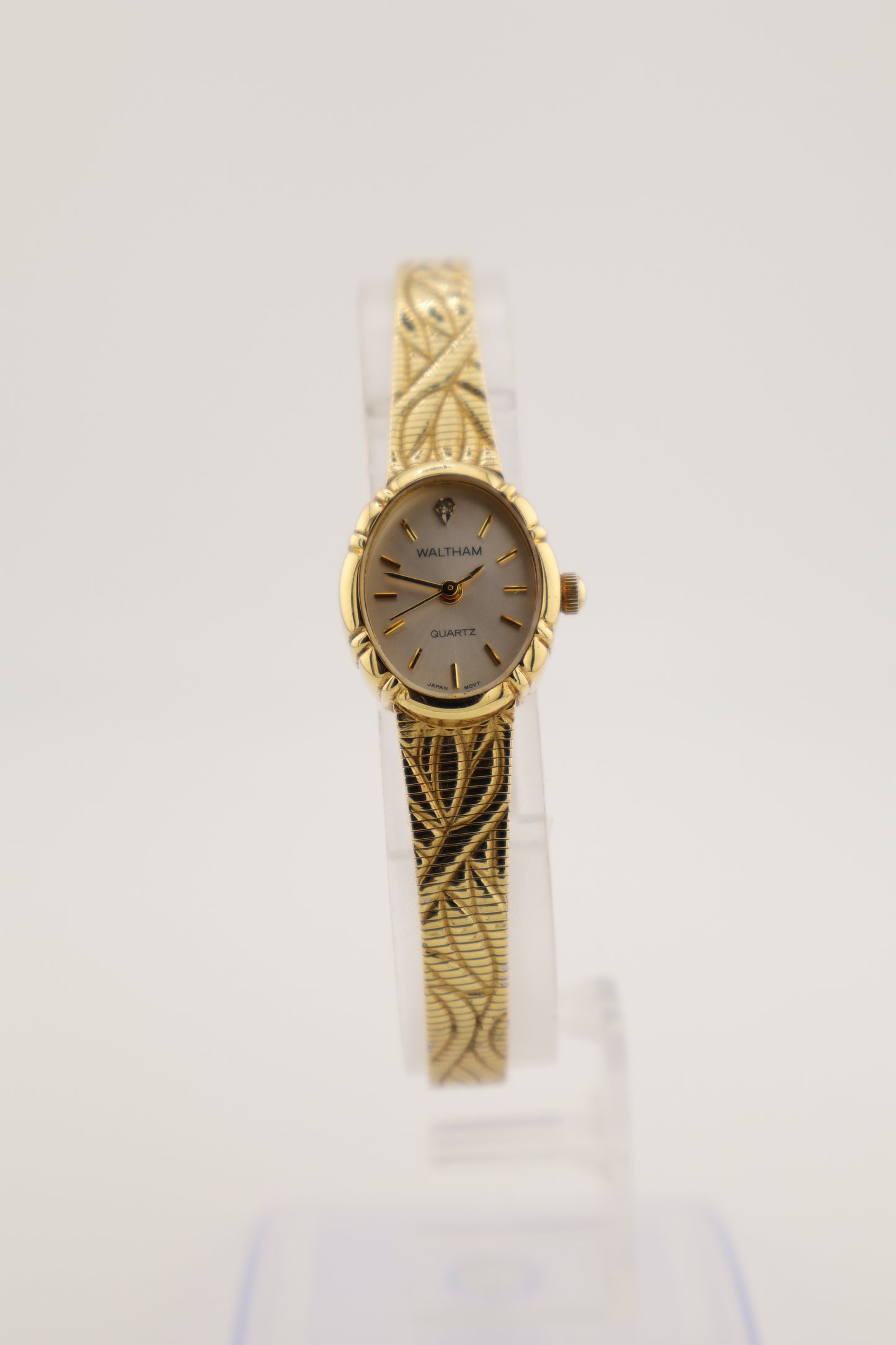 Vintage Waltham Diamond Accent Gold-Tone Quartz Women's Watch