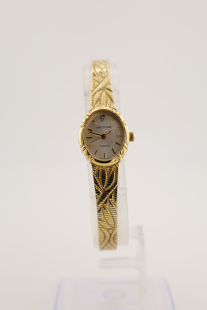 Vintage Waltham Diamond Accent Gold-Tone Quartz Women's Watch