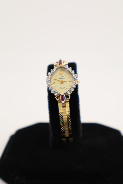 Vintage Jules Jurgensen Diamond Marquise Quartz Women's Watch - Mint Condition