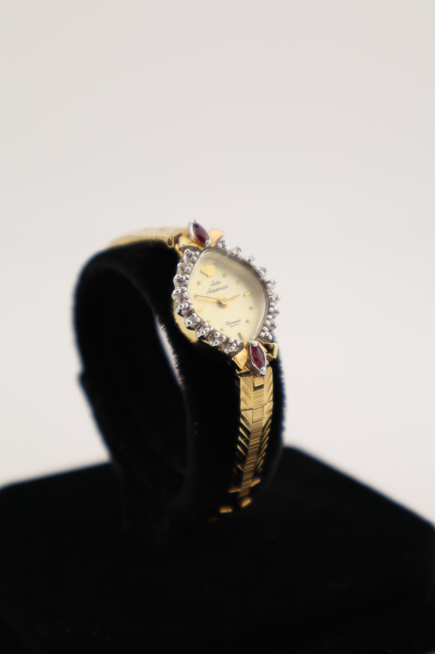 Vintage Jules Jurgensen Diamond Marquise Quartz Women's Watch - Mint Condition