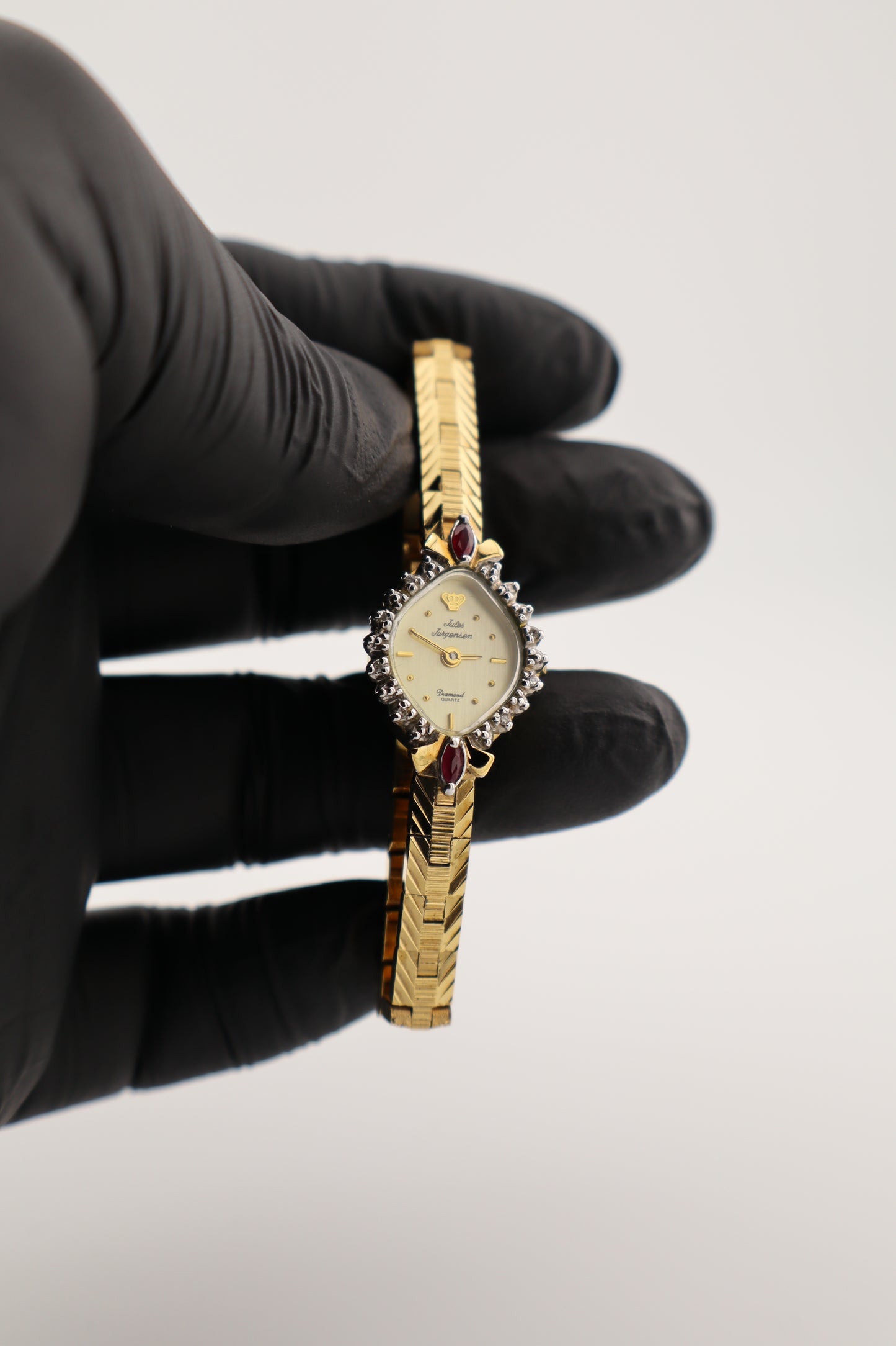 Vintage Jules Jurgensen Diamond Marquise Quartz Women's Watch - Mint Condition