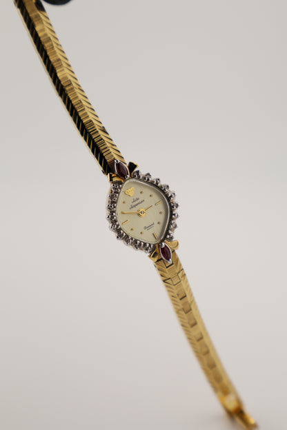 Vintage Jules Jurgensen Diamond Marquise Quartz Women's Watch - Mint Condition