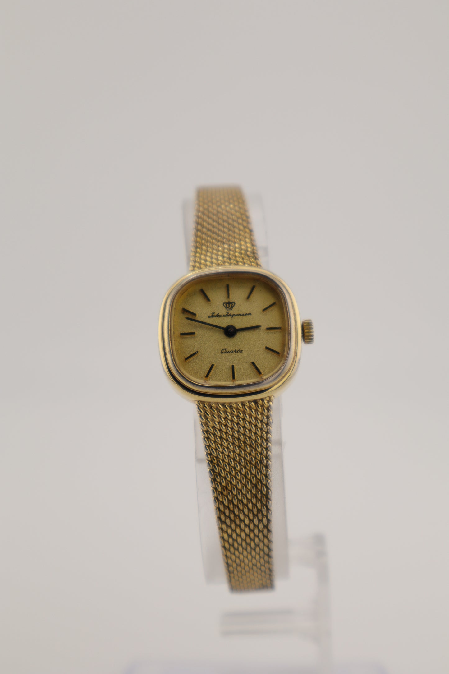 Vintage Jules Jurgensen Ladies Quartz Watch Gold Tone Mesh Bracelet Ref 4146 – Near Mint