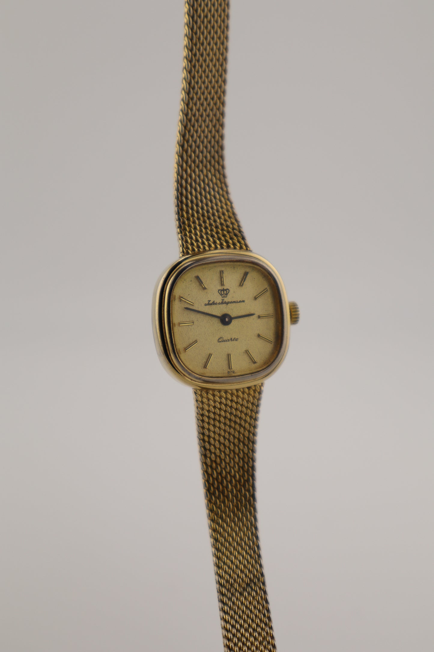 Vintage Jules Jurgensen Ladies Quartz Watch Gold Tone Mesh Bracelet Ref 4146 – Near Mint