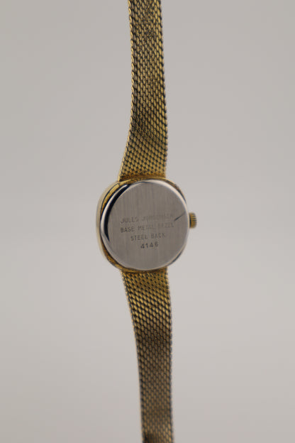 Vintage Jules Jurgensen Ladies Quartz Watch Gold Tone Mesh Bracelet Ref 4146 – Near Mint