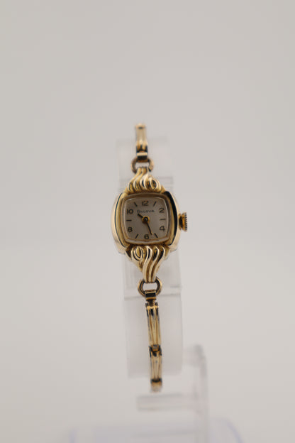 Vintage Bulova 'Goddess of Time' 1965 10K RGP Manual Wind Women's Watch