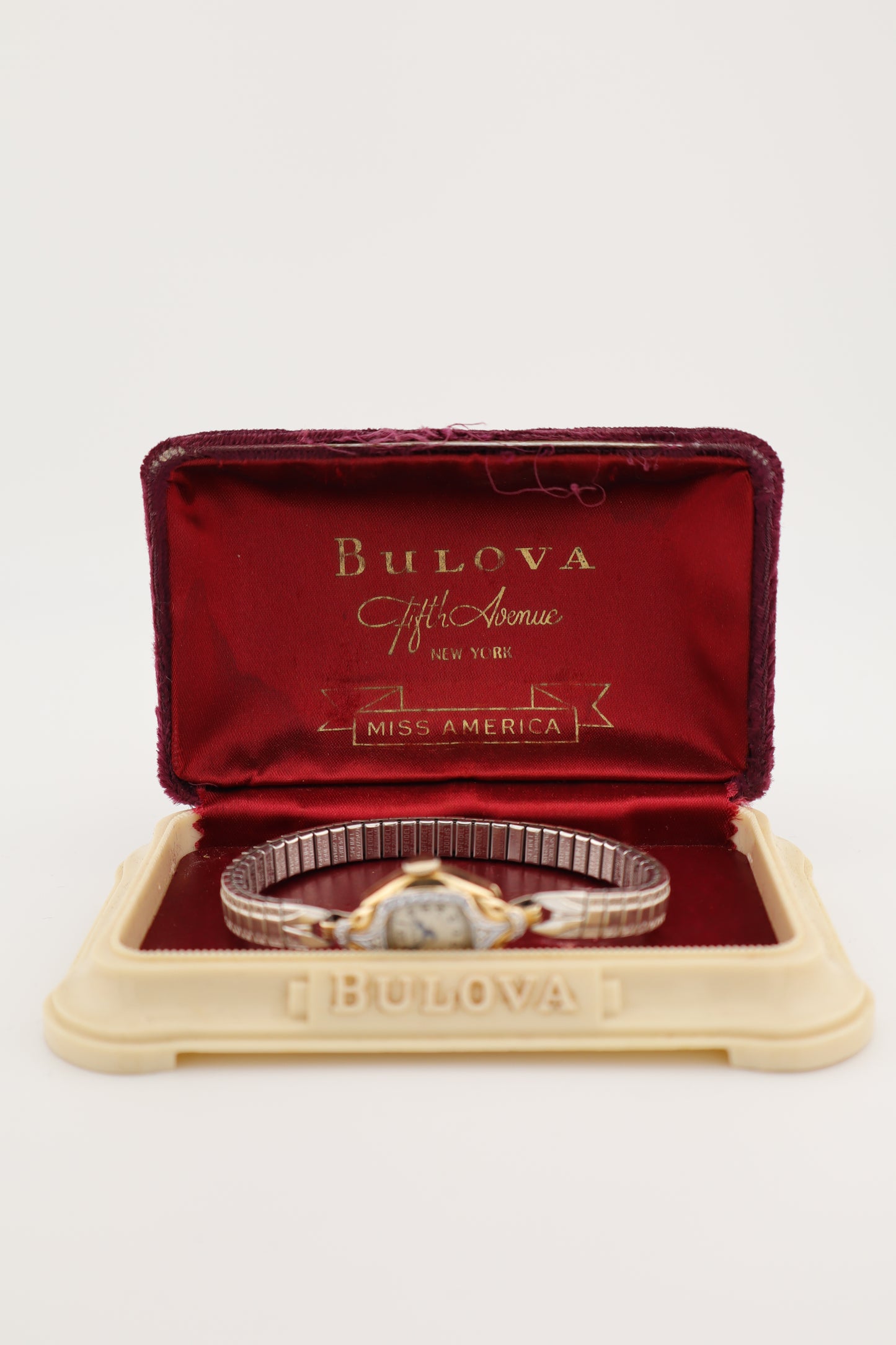 Vintage Bulova "Miss America" 1960 10K GF Diamond Bezel Manual Wind Women's Watch