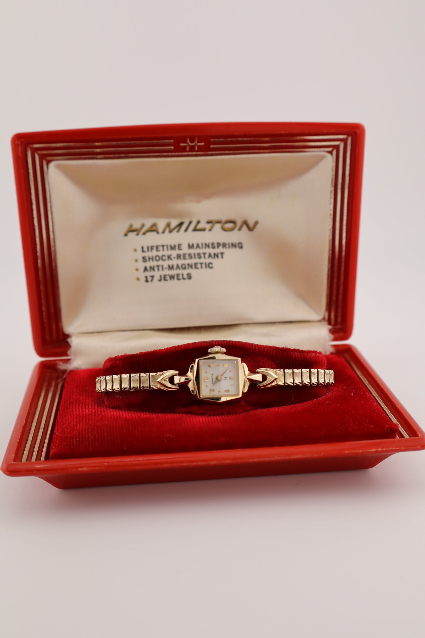 Vintage Hamiton Gala 1950's 10k RGP Manual Wind Women's Watch - Box and Receipt