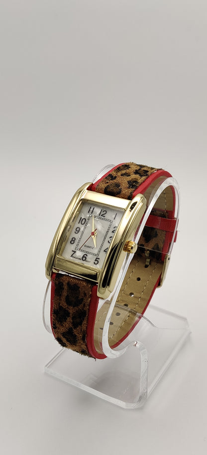 Cheetah Print Band Women's Watch