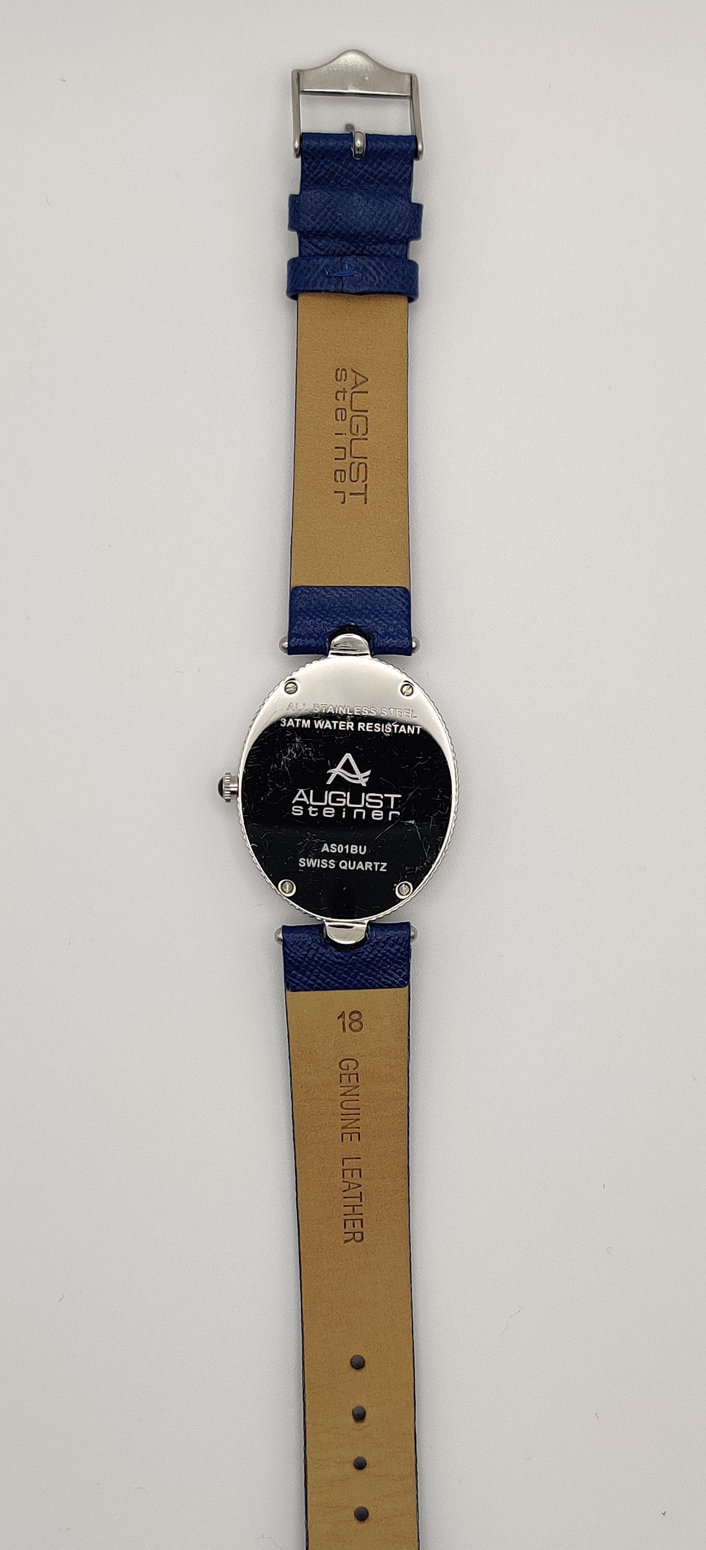 August Steiner Silver-Tone Oval Women's Watch