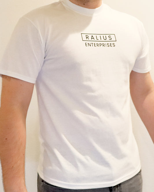 Ralius Enterprises White Tee - "Moments Define Destiny" Collection