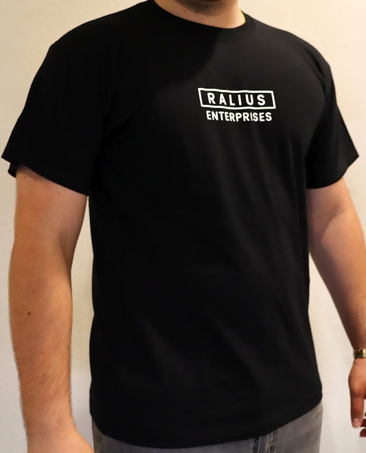 Ralius Enterprises Black Tee - "Moments Define Destiny" Collection
