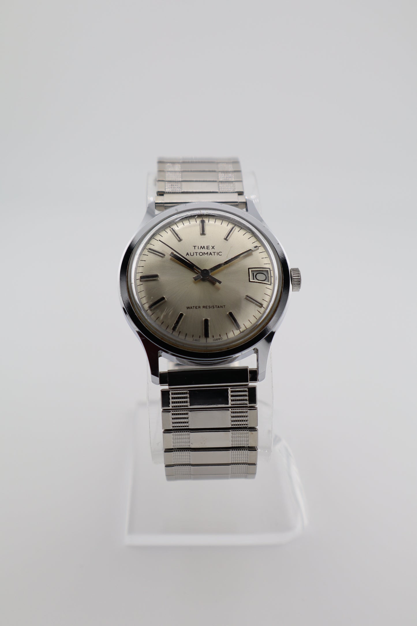 Vintage Timex Viscount 1969 Date Automatic Stainless Steel Men's Watch