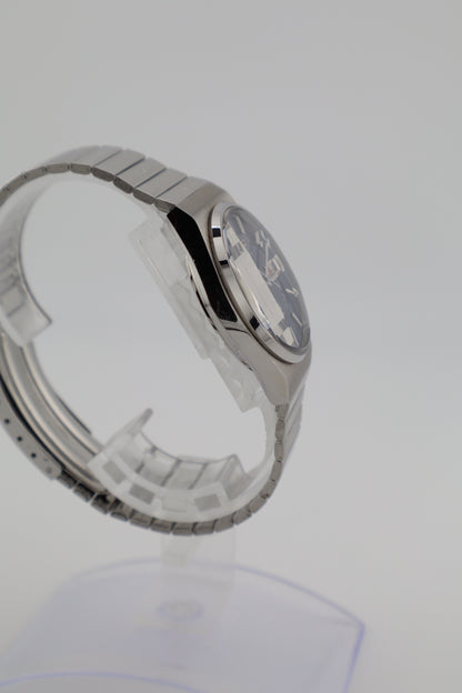 Vintage Seiko SQ 1984 Quartz 6923-7099 Day/Date Blue Dial Hex Crystal Full Set Box Papers Links