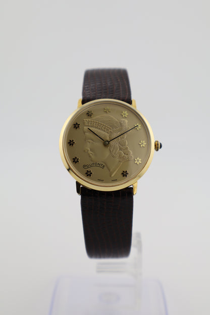 Dufonte by Lucien Piccard 1950s-1960s Liberty Dial Swiss Manual Wind Men's Watch w/ Box