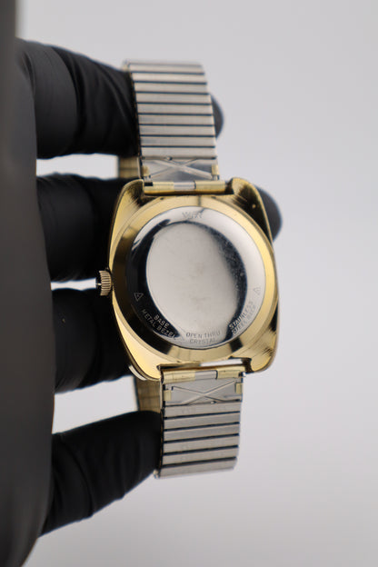 Vintage Benrus 1970's Day-Date 25 Jewel Automatic Men's Watch - Ref. 7135-350, Swiss, Cushion Case