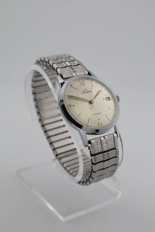 Vintage Tradition 1960s 17J Manual Wind Men's Watch w/ Original Band - Running Well!