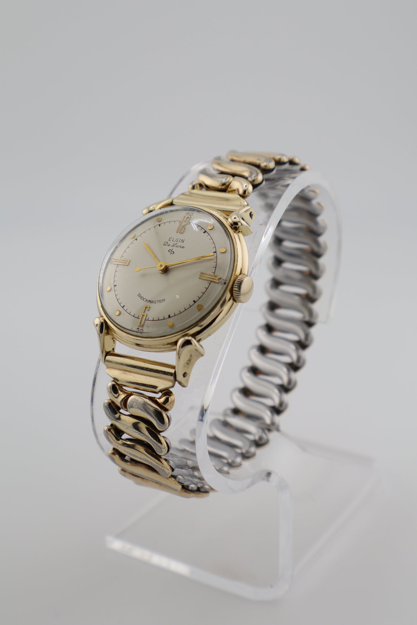 Vintage Elgin De Luxe 1950s Shockmaster Cal. 685 18 Jewel Wind-Up 10K Gold Filled Men's Watch