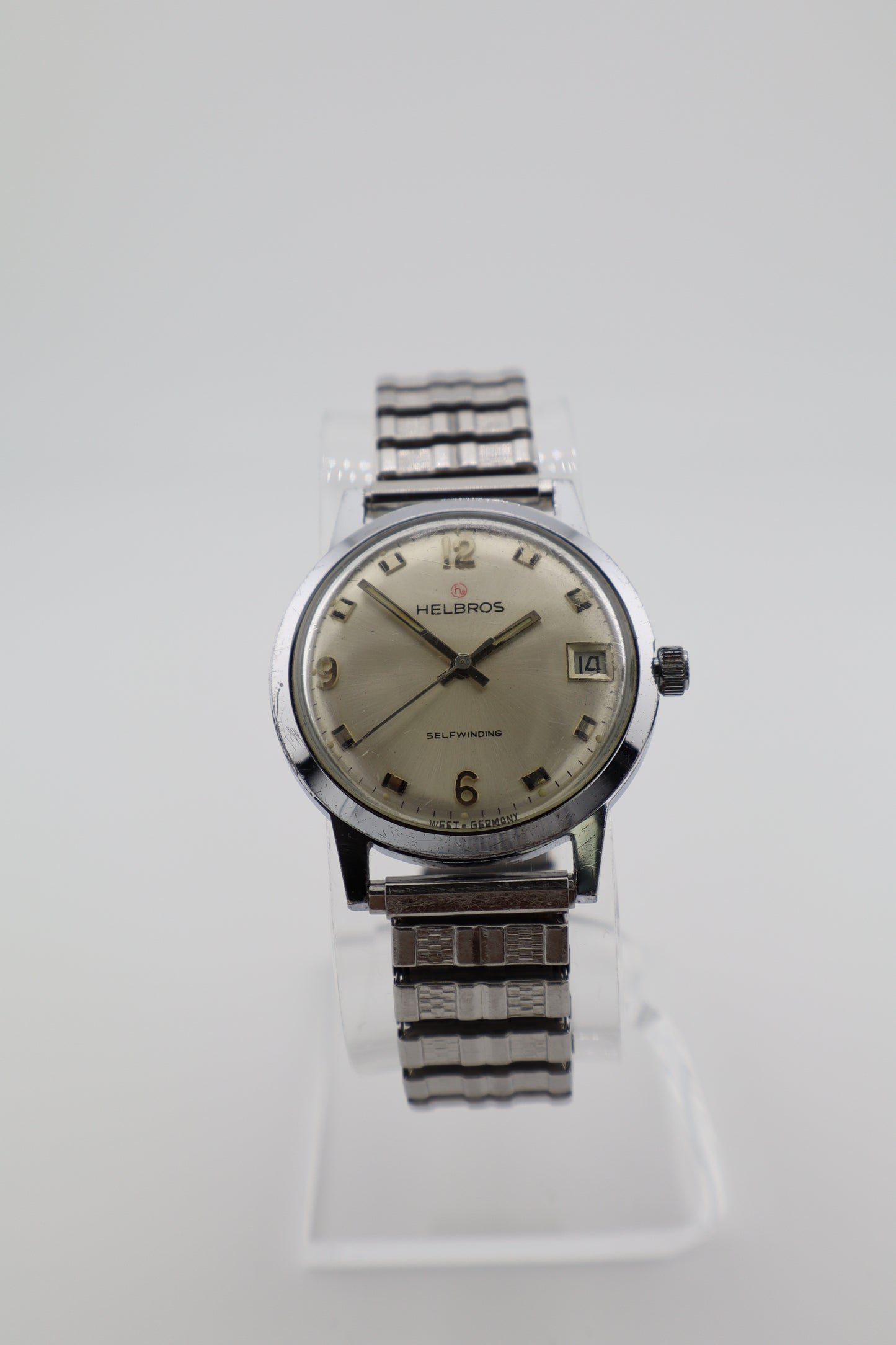 Vintage Helbros 1970s Self Winding West Germany 17J PUW-1561 Men's Watch