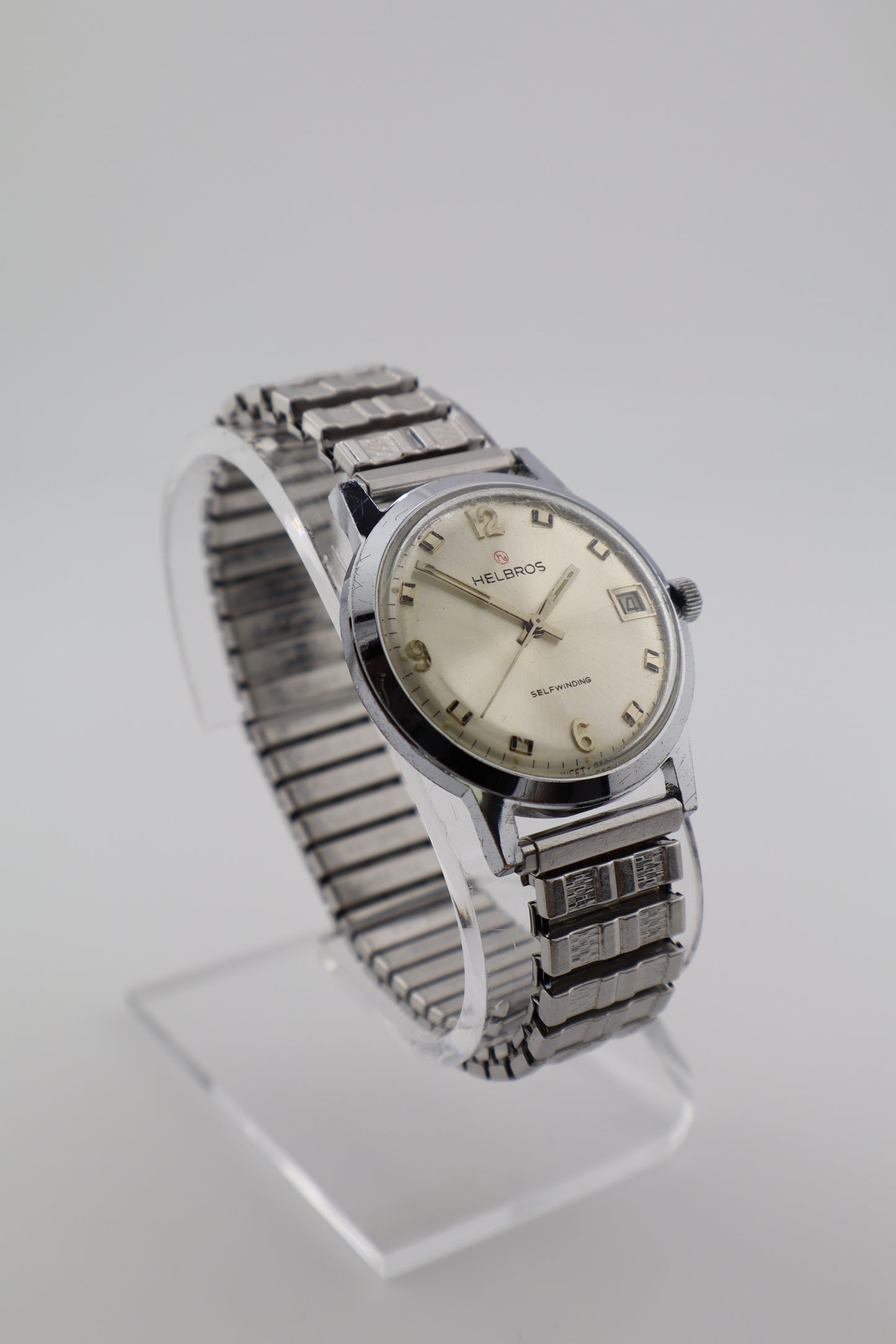 Vintage Helbros 1970s Self Winding West Germany 17J PUW-1561 Men's Watch